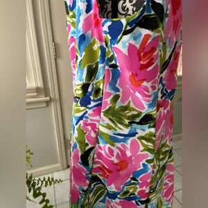AGB Floral Pink and Green Dress